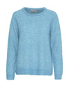 Fransa Melange Design Wool Blend Jumper, Blue