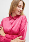 Fransa Shimmer Long Shirt, Bright Pink