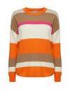 Fransa Bold Stripe Fine Knit Sweater, Multi