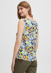 Fransa Abstract Animal Print Vest Top, Navy Multi