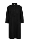 Freequent Laluna Linen Shirt Dress, Black