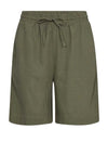 Freequent Lava Linen Shorts, Deep Lichen Green
