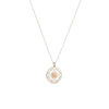 Galway Crystal Hearts & Shamrocks Pendant Necklace, Silver & Rose Gold