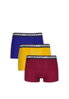 Gant 3 Pack Core Cotton Stretch Trunks, Rich Wine Multi