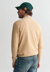 Gant Classic Cotton Crew Neck Sweater, Khaki Melange