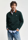 Gant Cord Collar Heavy Rugger Polo Shirt, Tartan Green