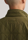 Gant Diamond Quilted Jacket, Juniper Green