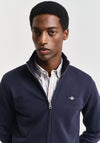 Gant Sheild Full Zip Sweatshirt, Evening Blue