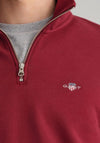 Gant Sheild Half Zip Sweatshirt, Plumped Red