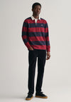 Gant Sheild Heavy Rugger Barstripe Polo Shirt, Plumped Red