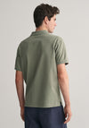 Gant Shield Pique Polo Shirt, Dry Green