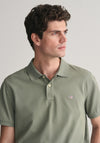 Gant Shield Pique Polo Shirt, Dry Green