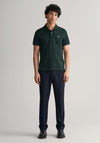 Gant Shield Pique Polo Shirt, Tartan Green