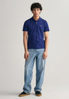 Gant Shield Pique Polo Shirt, Rich Navy