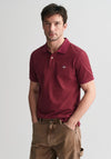 Gant Shield Pique Polo Shirt, Wine Red