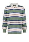 Gant Multi Stripe Heavy Rugger Polo Shirt, Dry Green