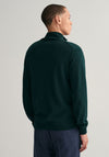 Gant Superfine Lambswool Half Zip Sweater, Tartan Green