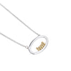 Garrett Mallon 2 Adults 3 Children Clan Oval Pendant, Silver and 9ct Gold