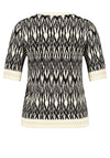 Gerry Weber Abstract Print Sweater, Black & Beige