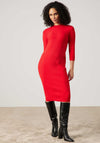 Gerry Weber Ribbed Knit Midi Dress, Red