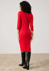 Gerry Weber Ribbed Knit Midi Dress, Red