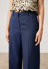 Gerry Weber Pin Stripe Wide Leg Trousers, Navy