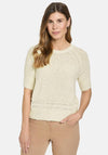 Gerry Weber Knitted Short Sleeve Sweater, Beige