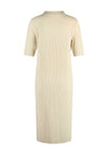 Gerry Weber Ribbed Knit Midi Dress, Cream