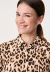 Gerry Weber Leopard Print Long Sleeve Shirt, Brown