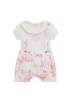 Guess Baby Girl Floral Romper and Top Set, Pink