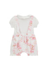 Guess Baby Girl Floral Romper and Top Set, Pink