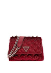 Guess Giully Chenille Mini Shoulder Bag, Claret