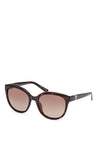 Guess GU7877 Polarised Sunglasses, Dark Havana