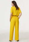 Gerry Weber Pleat Front Straight Leg Trousers, Yellow