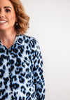 Gerry Weber Leopard Print Long Sleeve Shirt, Blue