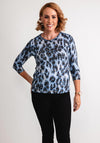 Gerry Weber Leopard Print Top, Blue