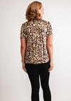 Gerry Weber Leopard Print Short Sleeve Blouse, Brown