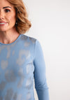 Gerry Weber Metallic Leopard Print Top, Blue