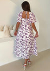 Girl in Mind Sicily Floral Midi Dress, Purple & White