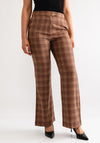 Goa Goa Check Wide Leg Trousers, Brown