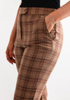 Goa Goa Check Wide Leg Trousers, Brown