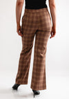 Goa Goa Check Wide Leg Trousers, Brown