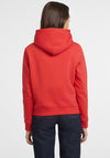 Guess Womens Mini Patch Logo Hoodie, Red