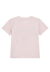 Guess Girl Floral Triangle Logo Short Sleeve Tee, Pink