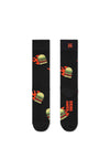 Happy Socks Flaming Burger Socks, Black