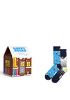 Happy Socks Skiing Chalet 2 Pack Gift Set, Blue Multi