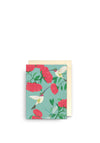 Lagom Design Hummingbird Peony Mini Greetings Card