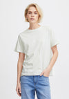 ICHI Basic Crew Neck T-Shirt, Cloud Dancer