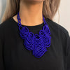 Serafina Collection Statement Beaded Necklace, Blue