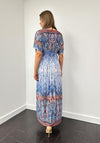 Serafina Collection One Size Paisley Maxi Dress, Blue